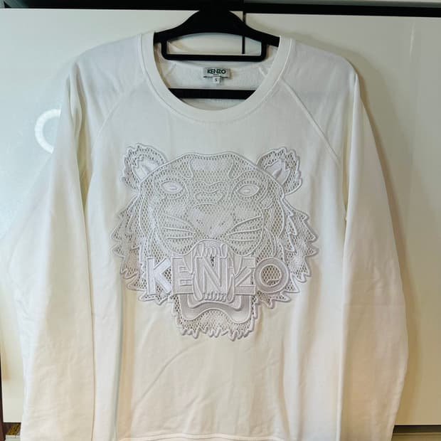 KENZO 겐조 화이트 타이거 맨투맨 S