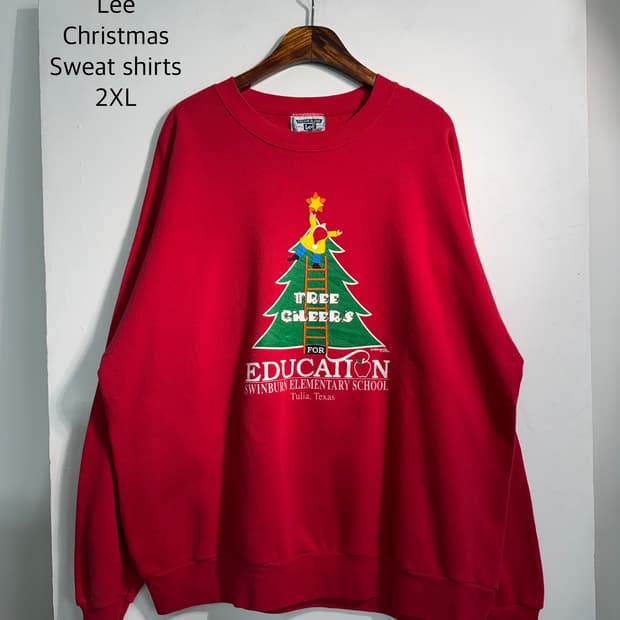 90‘s Lee 리 크리스마스 스웻셔츠 2XL 어글리니트