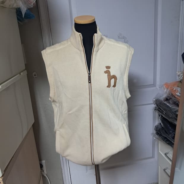 헤지스 골프 남성 방풍니트 모 캐시미어 베스트 조끼 100