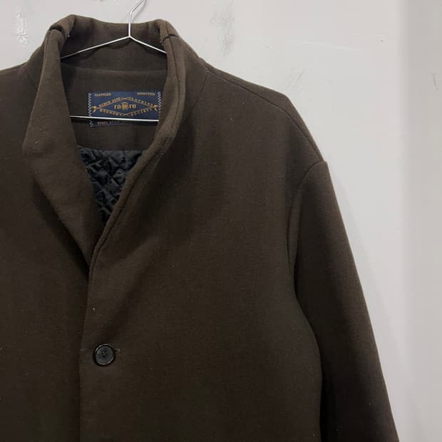 레어 이코노미 소사이어티 울 이너퀼팅 롱코트