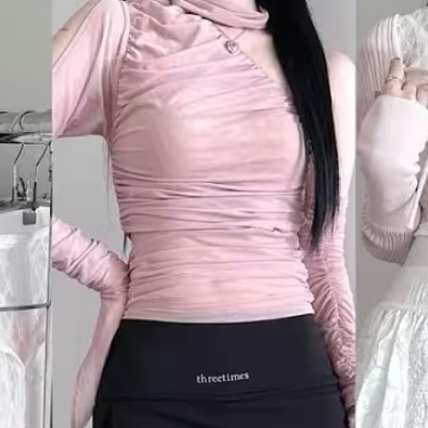 쓰리타임즈 얼루어링 탑 alluring top S  핑크