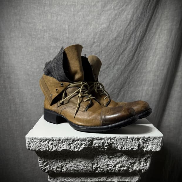 Alfredo Bannister Layered Leather Boots 