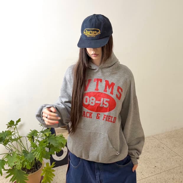 00's 러셀 후드티 그레이