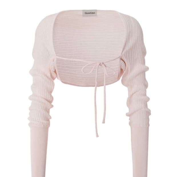 쓰리타임즈 릿 볼레로 핑크 구해요