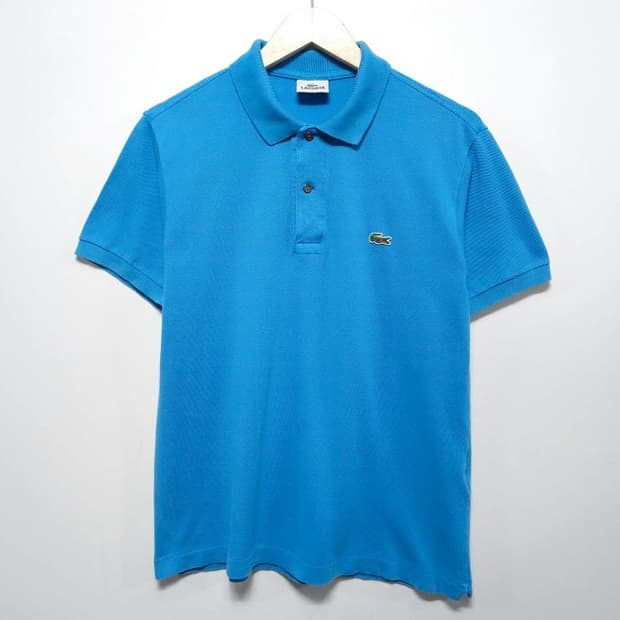 100 LACOSTE 라코스테 반팔 카라티 피케 셔츠 블루