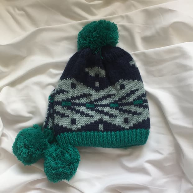 초록 방울 비니