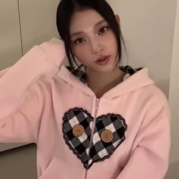 Eat me plz 뉴진스 해린 후드집업 핑크 베어 후디 L