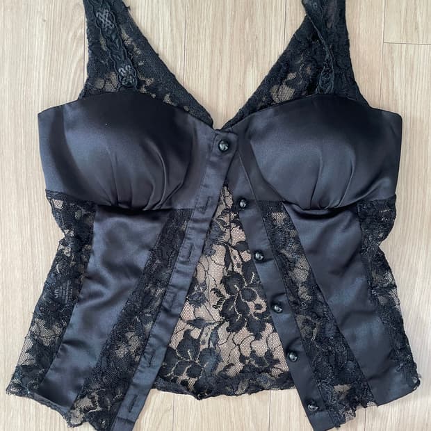 Flower black cap lace sleeveless