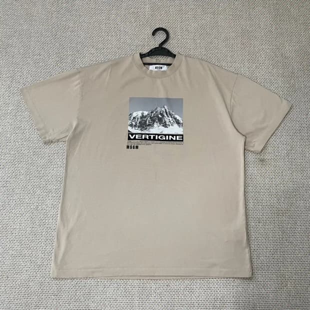 M MSGM 그래픽 라운드 반팔티 N.7943