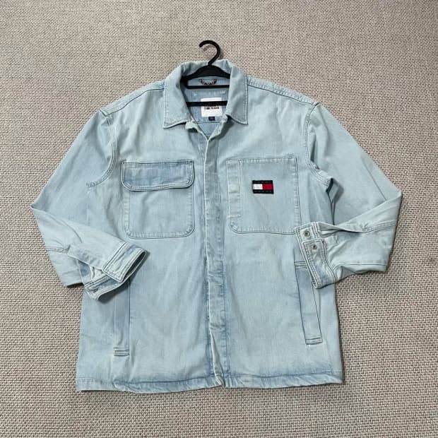 XL 타미힐피거 빅사이스 청 데님 자켓 N.9265