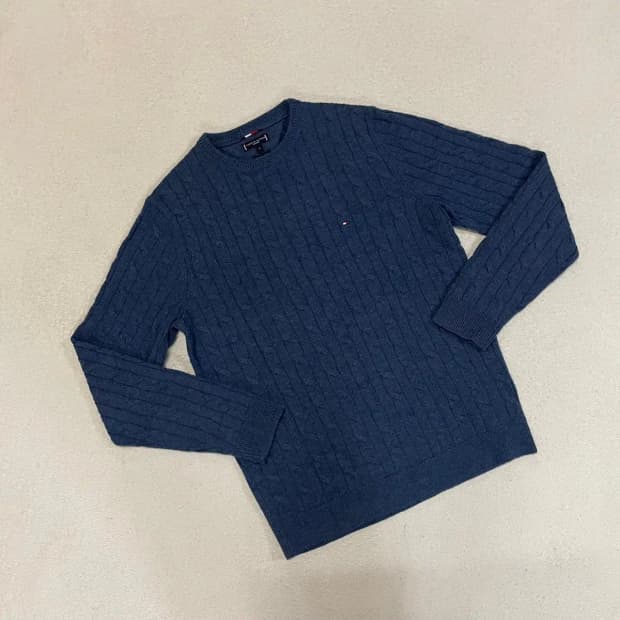 M 타미힐피거 꽈배기 니트 B.970