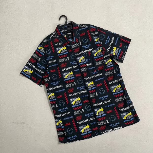 XL 반스 시그니처로고 반팔 셔츠 B.4312