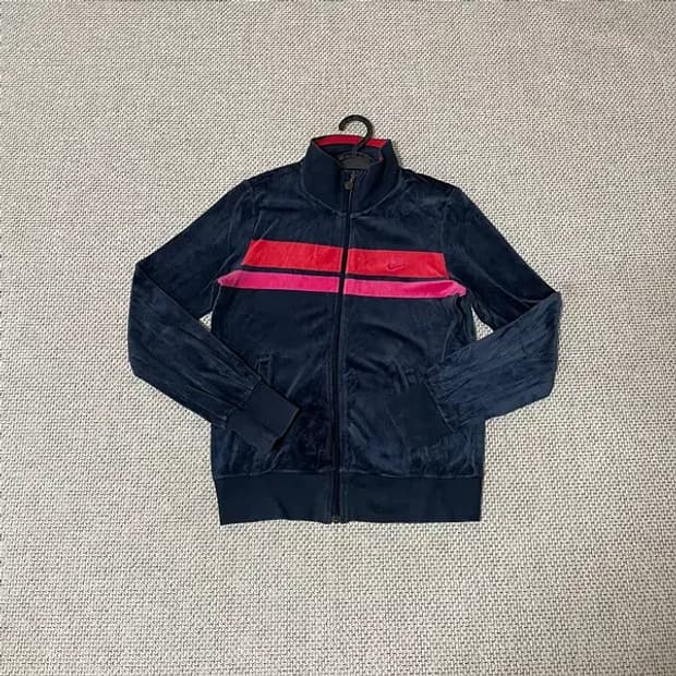 L 나이키 여성 스웨이드 트레이닝복 집업 자켓 N.6336