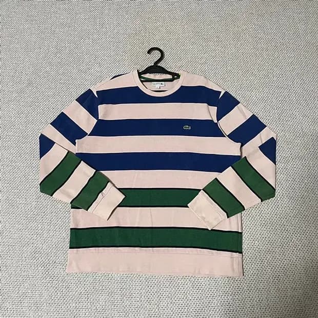 XL 라코스테 스트라이프 맨투맨 N.6532