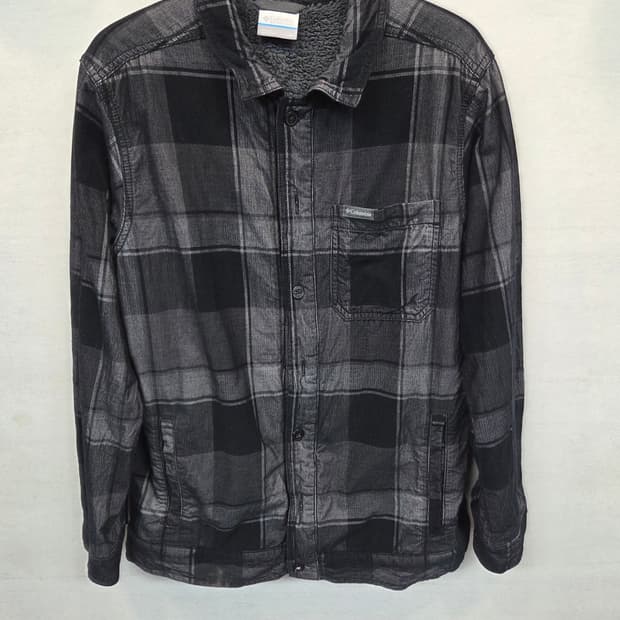 컬럼비아 안감플리스 체크 셔츠자켓 m