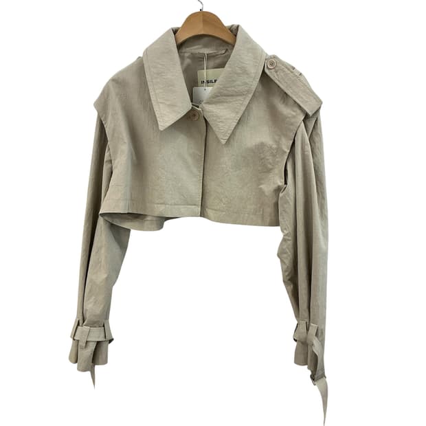 인사일런스 투웨이 크롭 트렌치 코트