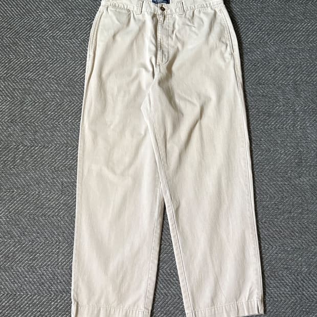 (33) 90s 폴로 랄프로렌 PHILIP 플랫 프론트 치노 팬츠