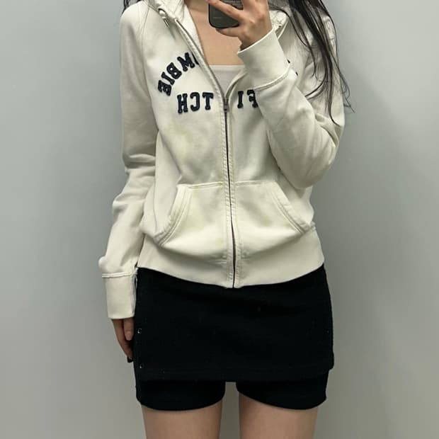 아베크롬비 y2k 와투케 화이트 후드집업