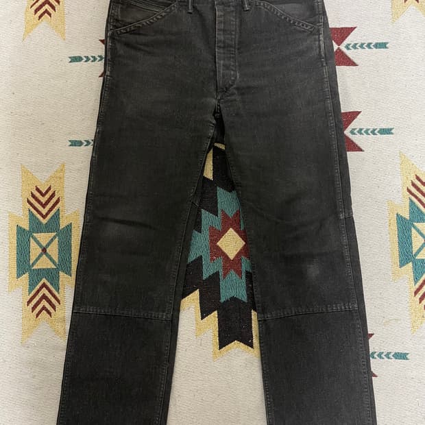 RRL 블랙 워크 스트레이트 레그 진(32x32)