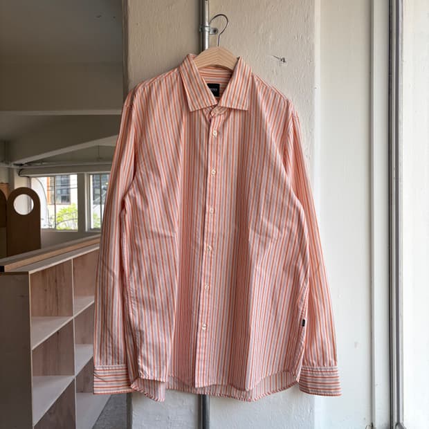 휴고 보스 오렌지 / 레드 스트라이프 셔츠