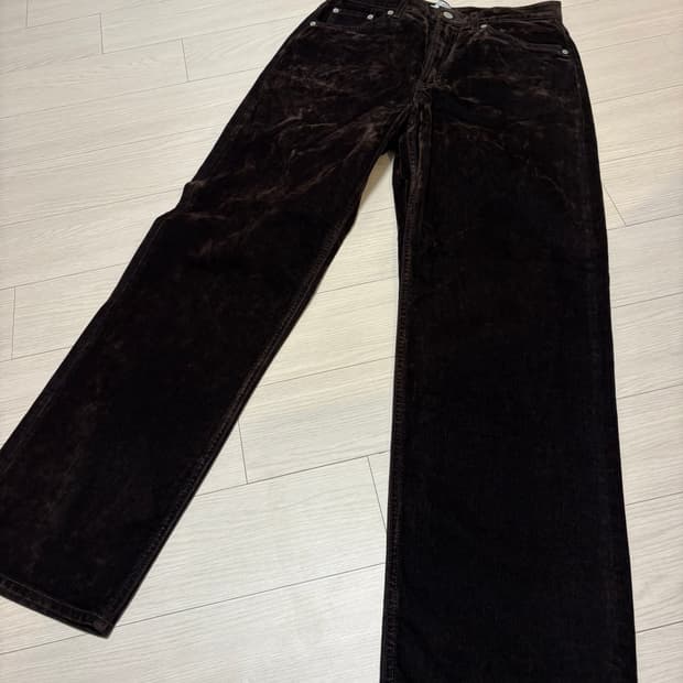 COS 코스 브라운 벨벳 와이드 스트레이트 팬츠 30인치