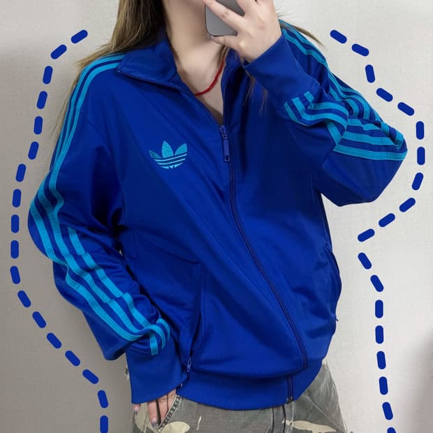 아디다스  파이어버드 파랑+하늘 져지