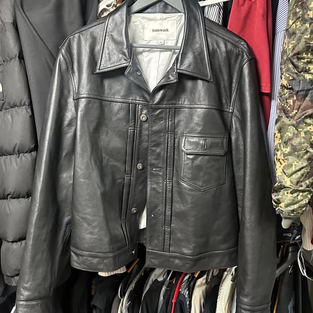 Tonywack 토니웩 블랙 레더 자켓 L