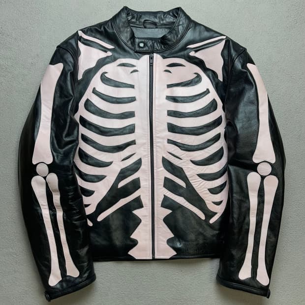 [택❌] 스켈레톤 소가죽자켓 -100-105 (밴슨 스타일)