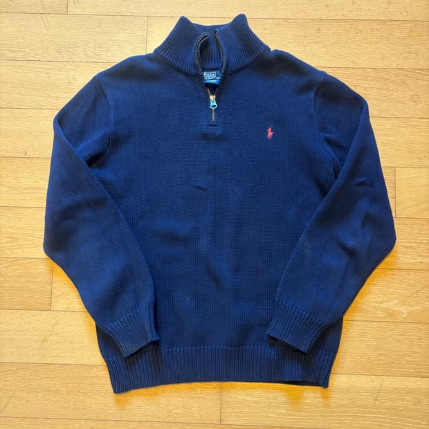 폴로 네이비 하프집 우먼즈L