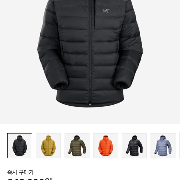 (새상품) 아크테릭스 토륨 후디 블랙
