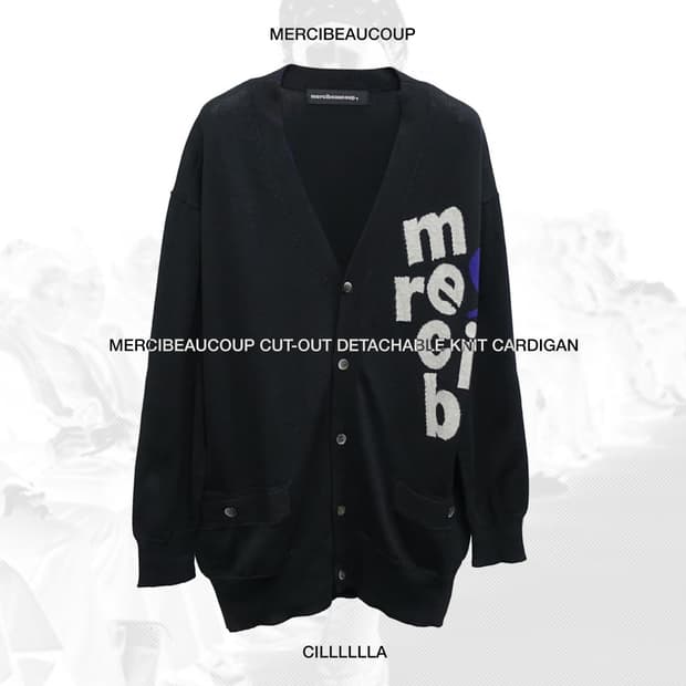mercibeaucoup 메르시보꾸 절개 변형 탈부착 니트 가디건