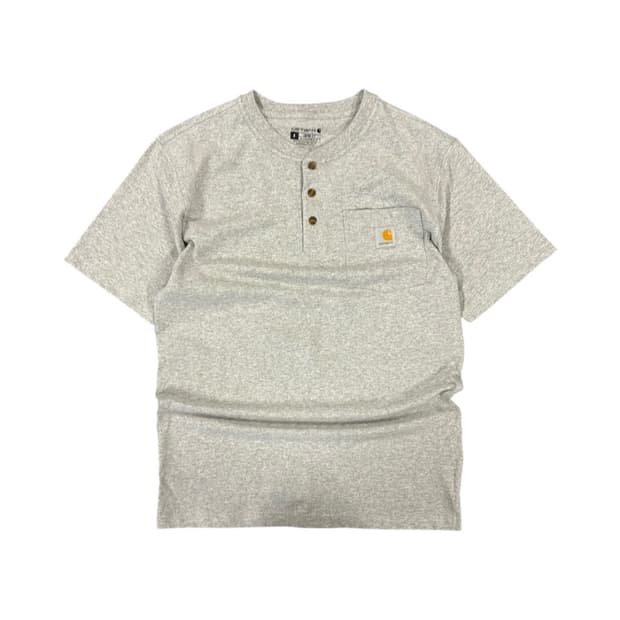 M-L) 칼하트 그레이 헨리넥 포켓 반팔 티셔츠 T-110