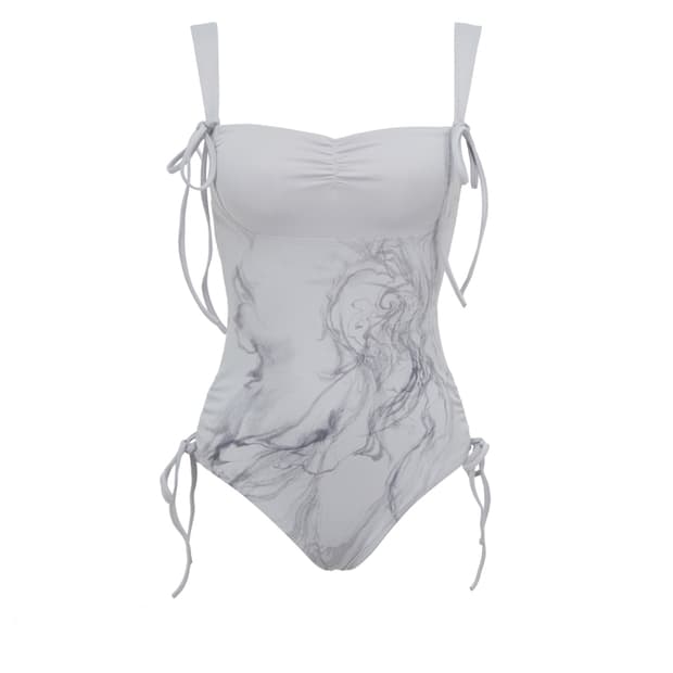 (택O) 허그유어스킨 수영복  그레이 M사이즈 swimsuit grey