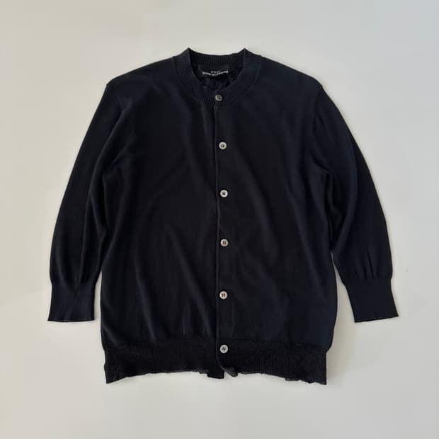 트리콧꼼데가르송 comme des garcons 디테일 칠부 가디건