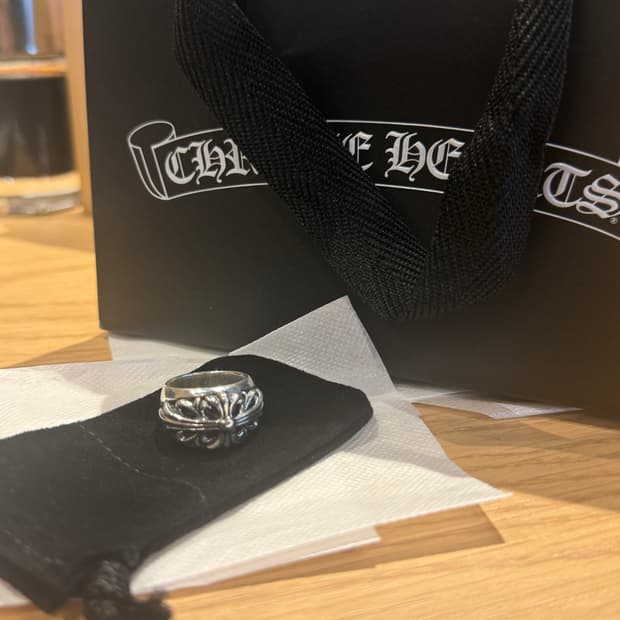 (7-8호) 크롬하츠 플로랄링 크로스 실버