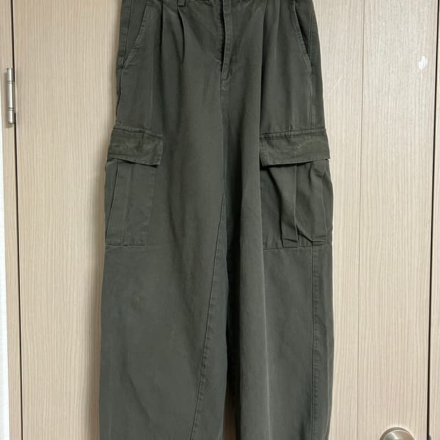와이드 밴딩 카고 팬츠