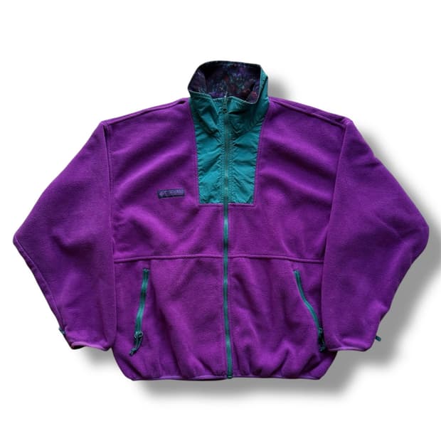 90s Columbia 플리스 집업 퍼플