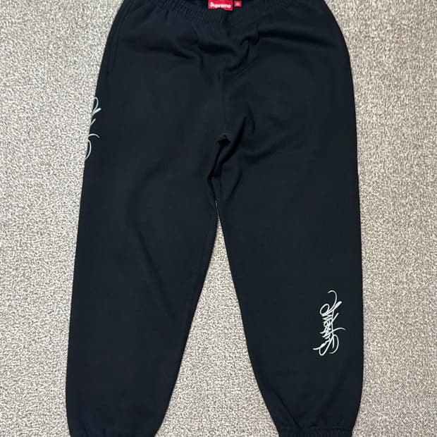 [M] 슈프림 태그 스웻팬츠 블랙