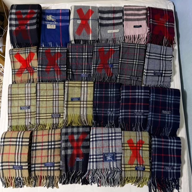 버버리 정품 체크 머플러 목도리 공용