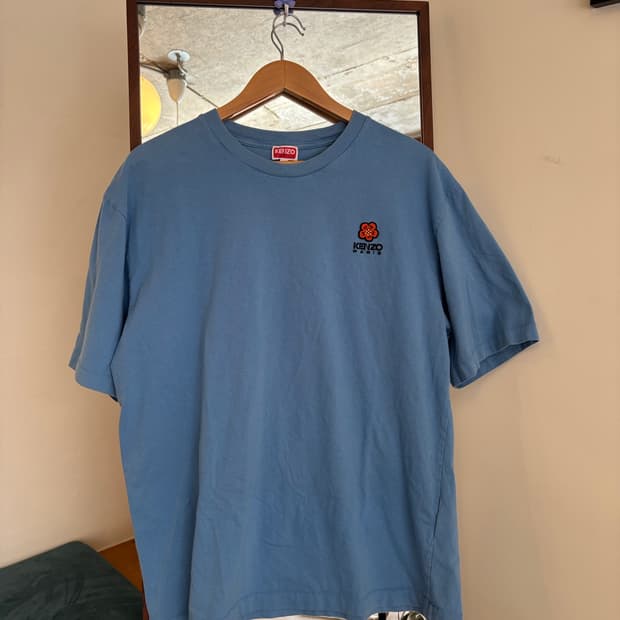 KENZO 겐조 블루 플라워 반팔 티셔츠