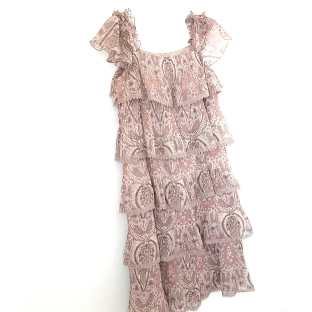 빈티지 플라워 페이즐리 캉캉 원피스