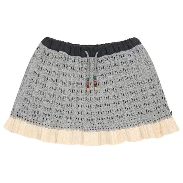 코이세이오 레이어드 니트 스커트 아이보리