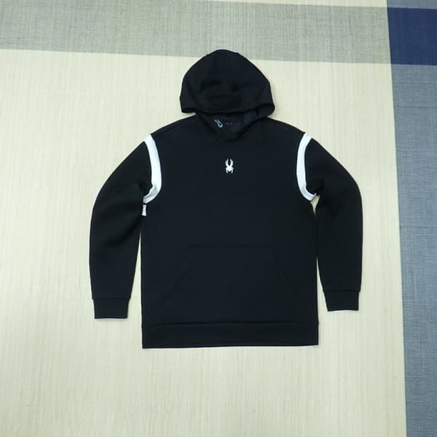 (L/100) 스파이더 남성용 라인블럭 후디 스웨트셔츠