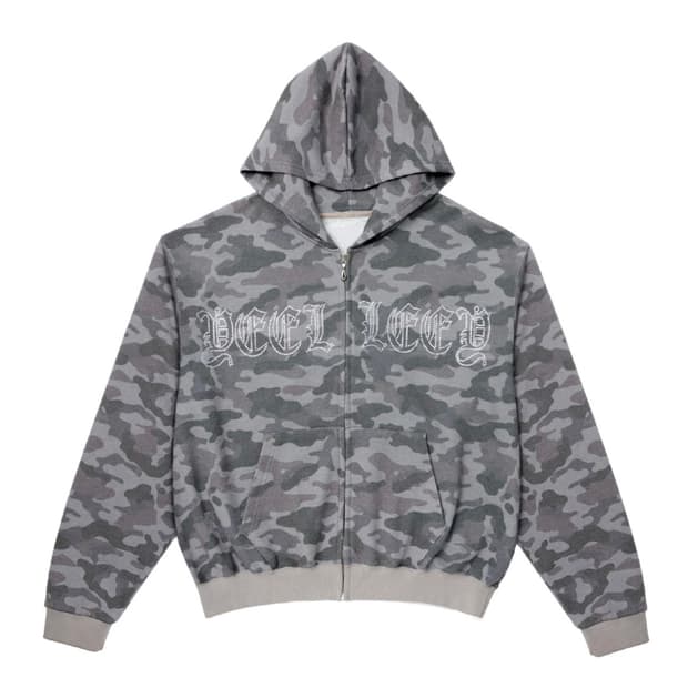 엘이이와이 스터드 카모 후드집업