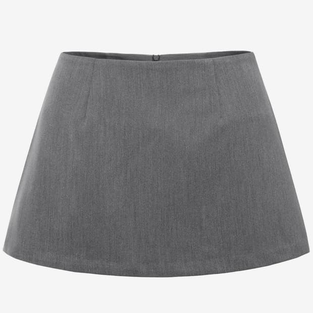 새상품 카키포인트 미니 스커트 그레이 S사이즈
