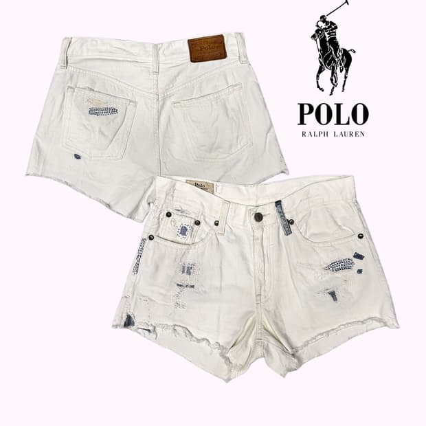 vintage damage denim shorts
