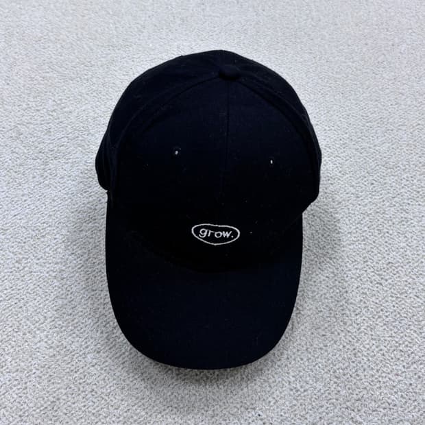 F 빈티지 GROW 로고 블랙 볼캡 0527Y