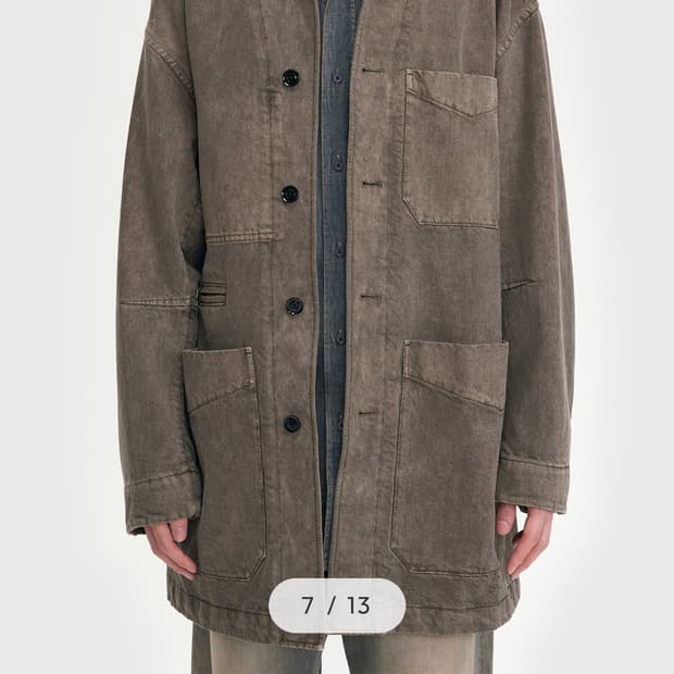 벨리에) 루티에르 워크 자켓  다이드 브라운 04(100)사이즈