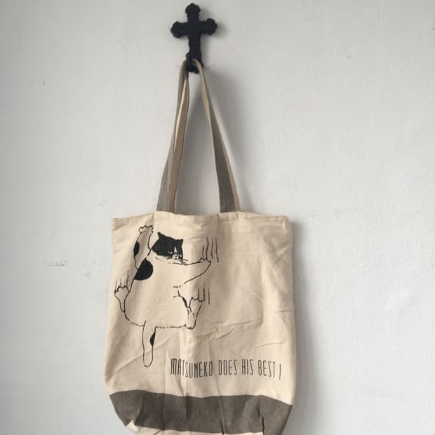 cat printing canvas bag