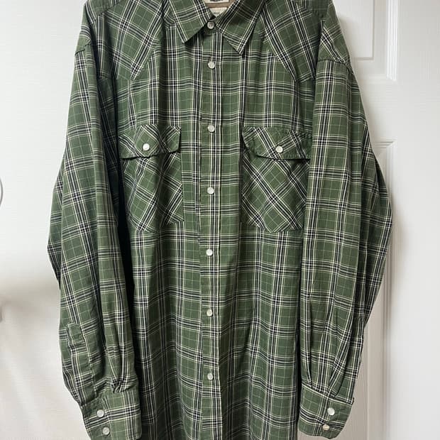 빈티지 웨스턴 체크 셔츠